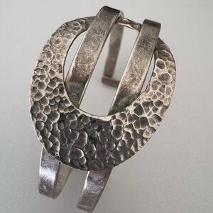 Vintage Bracelet Hammered Silver Plated